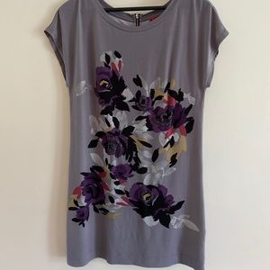 ELLE Short Sleeve Floral Dress with SEQUINs NWOT